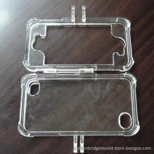 Plastic Injection Mold for iPhone 4, GPS Protective Branket, Made of Clear PC Material